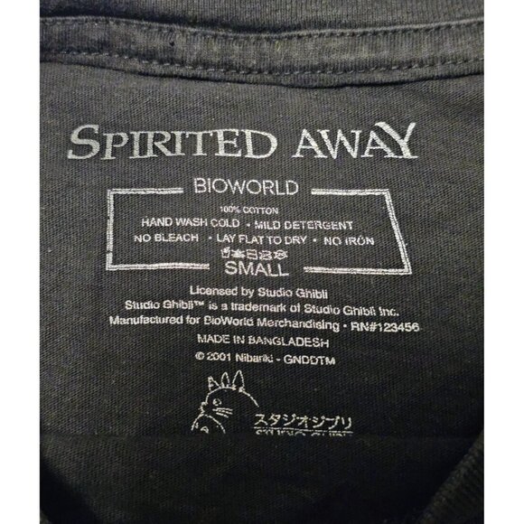 Vintage Anime Spirited Away Bioworld Tshirt Size Small Studio Ghibli Y2K RARE - Picture 3 of 6